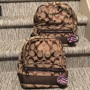 Brown Coach Backpack - NEW